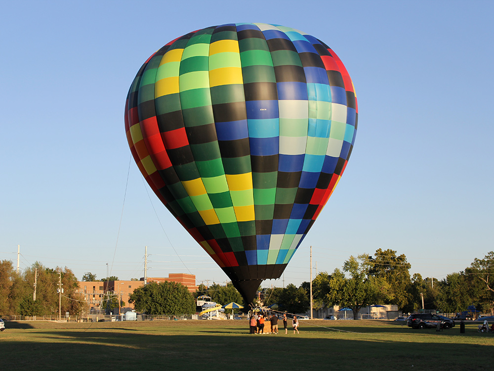 Balloon ride taking off from Carver Park in Arkansas City