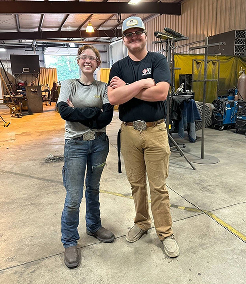 kota with welding instructor colby