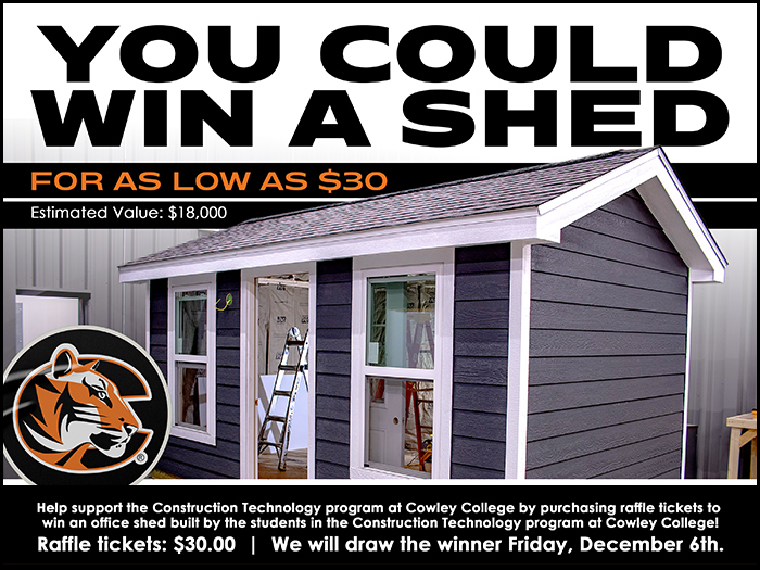 shed raffle poster