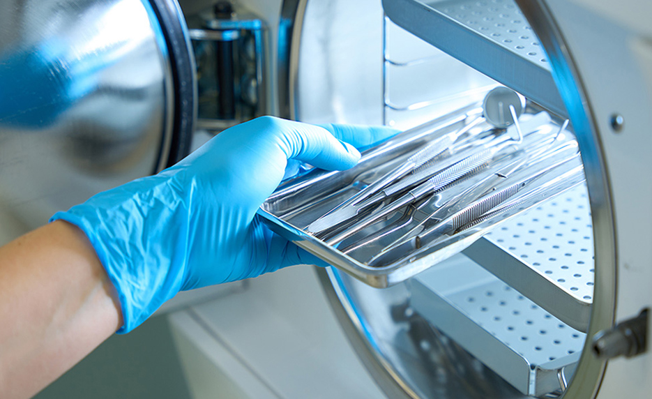 CRCST Sterile Processing Technician working in a lab