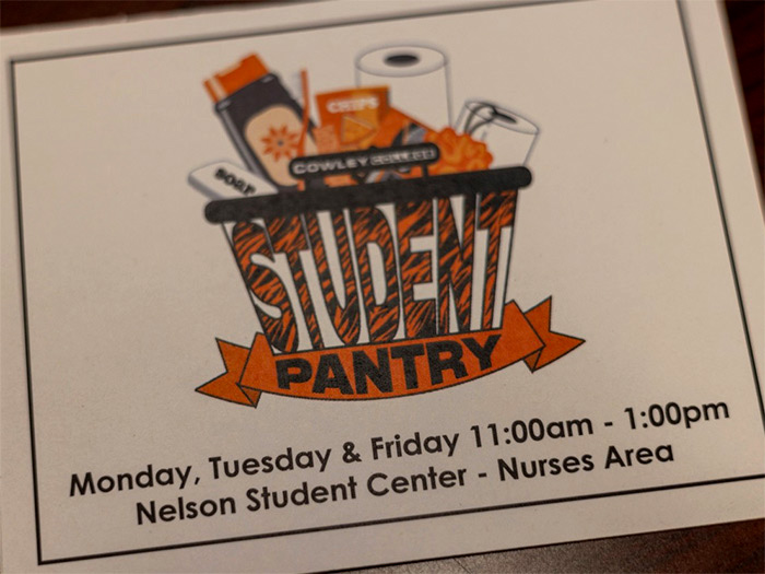 student pantry signage