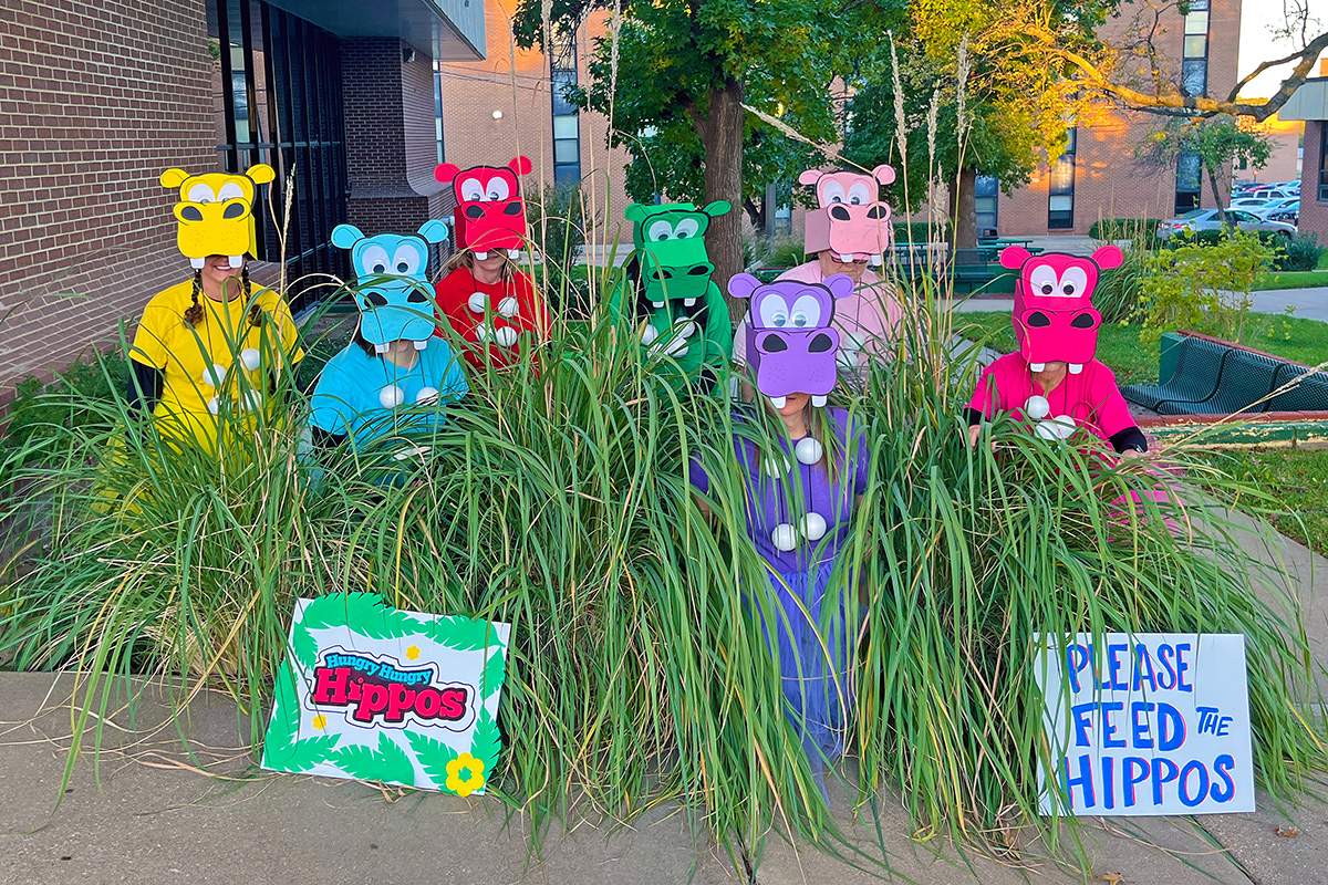 Hungry Hungry Hippos at the library