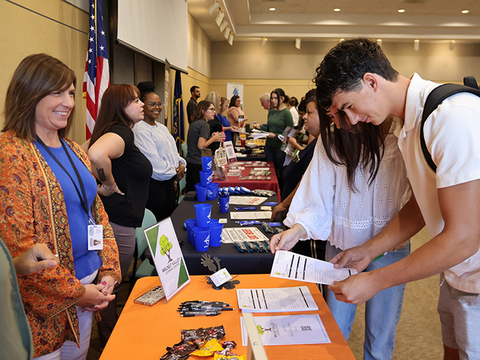 Students at the Job and Transfer Fair at Cowley College