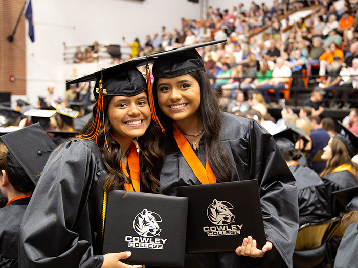 students at cowley college commencement ceremony